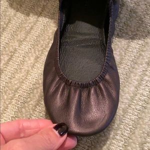 Yosi Samra Folding Ballet Flat Burgandy Leather